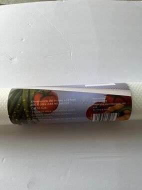 Non-Slip clear white Drawer & Shelf Liner Roll 20 inches by 12 ft. New